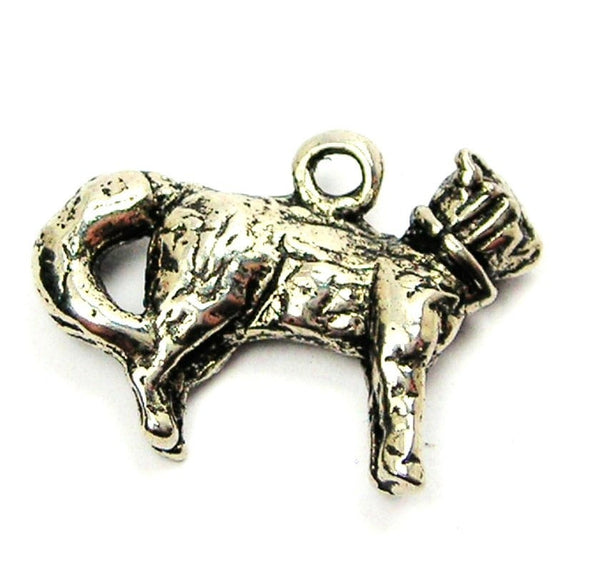 Cat With Collar Genuine American Pewter Charm