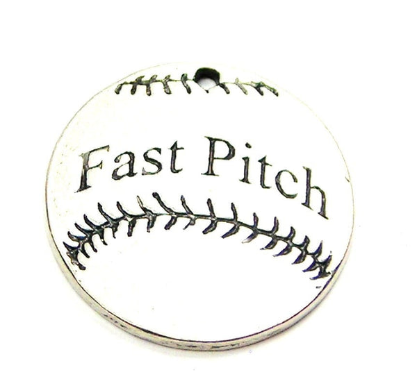 Fast Pitch Genuine American Pewter Charm