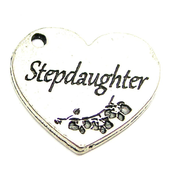 Stepdaughter Heart Genuine American Pewter Charm