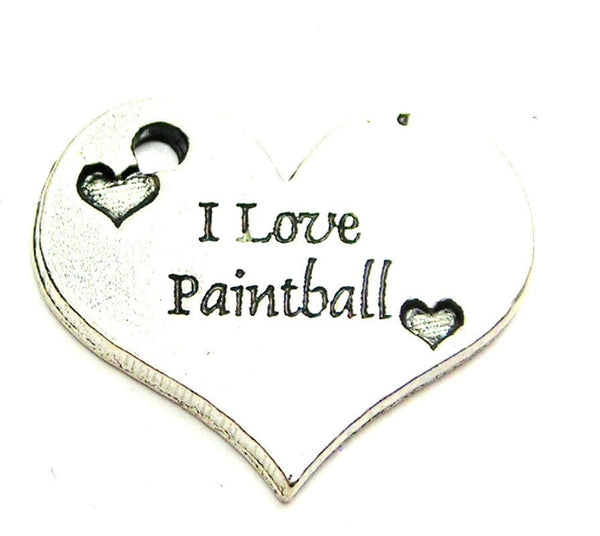 I Love Paintball Genuine American Pewter Charm