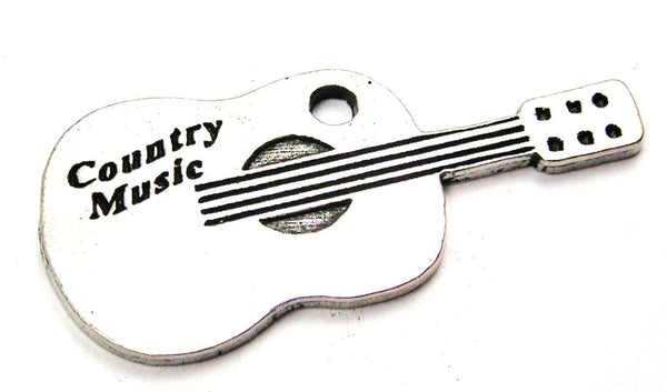 Country Music Guitar Genuine American Pewter Charm