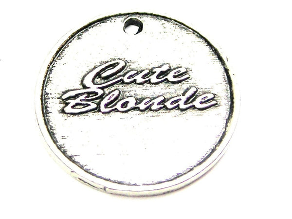 Cute Blonde Genuine American Pewter Charm