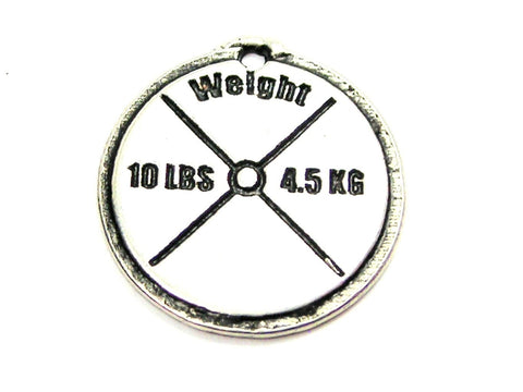 10 Lb Weight Genuine American Pewter Charm - Charms - Chubby Chico Charms