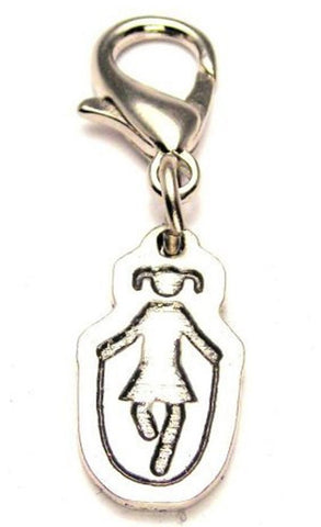 Jump Roping Girl Zipper Pull