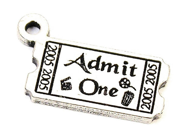 Movie Ticket Genuine American Pewter Charm