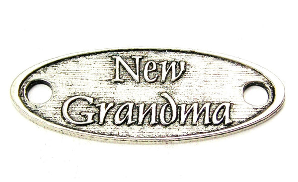 New Grandma - 2 Hole Connector Genuine American Pewter Charm