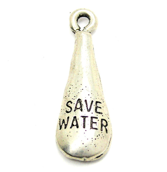 Save Water Genuine American Pewter Charm