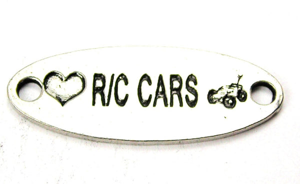 Love RC Cars - 2 Hole Connector Genuine American Pewter Charm