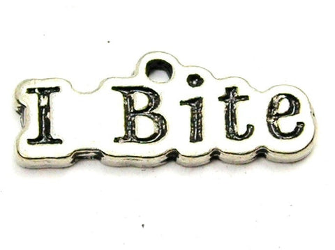 I Bite Genuine American Pewter Charm