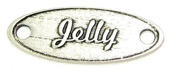 Jelly 2 Hole Connector Genuine American Pewter Charm