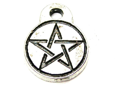 Pentacle Symbol Mini Genuine American Pewter Charm