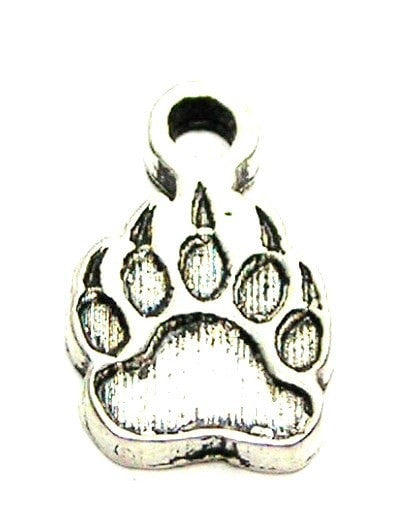 Engraved Paw With Claws Genuine American Pewter Charm
