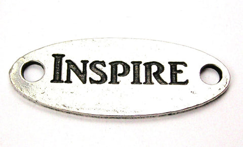 Inspire - 2 Hole Connector Genuine American Pewter Charm