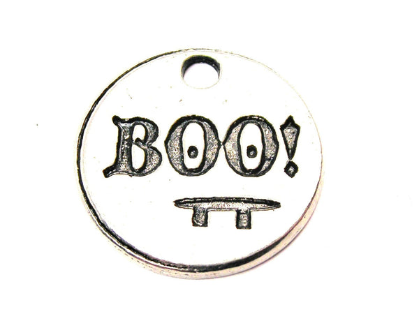 Boo With Face Genuine American Pewter Charm