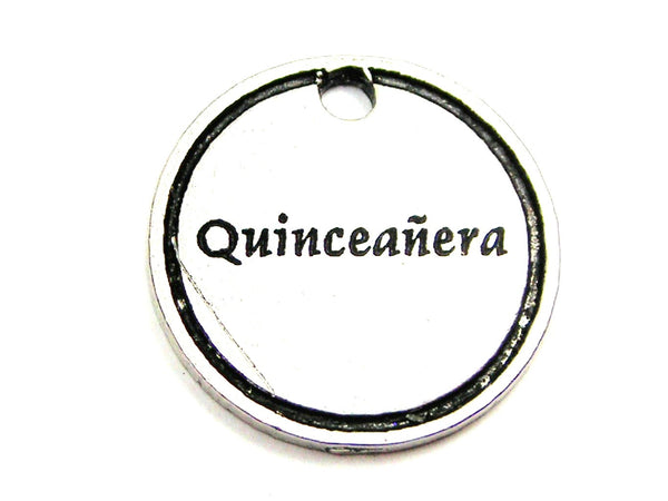Quinceanera Sweet Sixteen Genuine American Pewter Charm