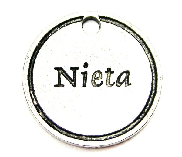 Nieta Granddaughter Genuine American Pewter Charm