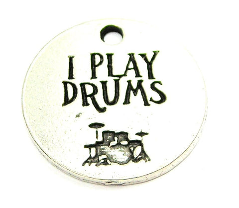 I Play Drums Genuine American Pewter Charm