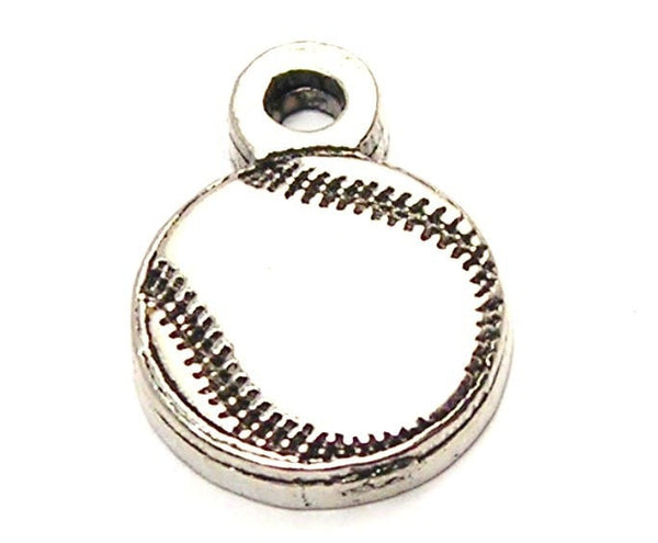 Engraved Baseball Softball Genuine American Pewter Charm