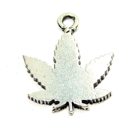 Marijuana Leaf Genuine American Pewter Charm