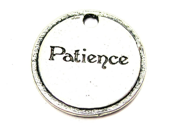 Patience Circle Genuine American Pewter Charm