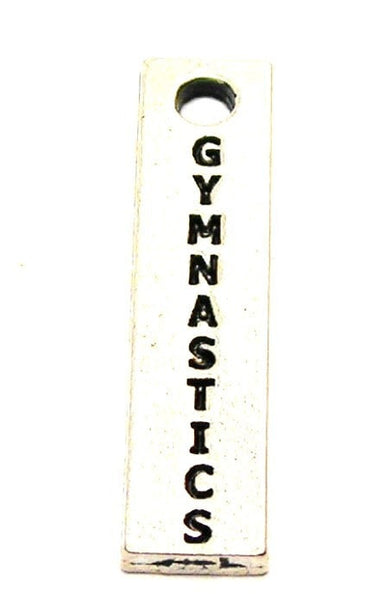 Gymnastics Long Tab Genuine American Pewter Charm