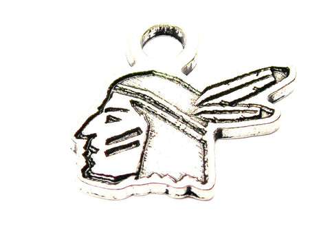 Indian Head Genuine American Pewter Charm