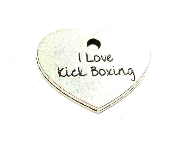 I Love Kick Boxing Genuine American Pewter Charm