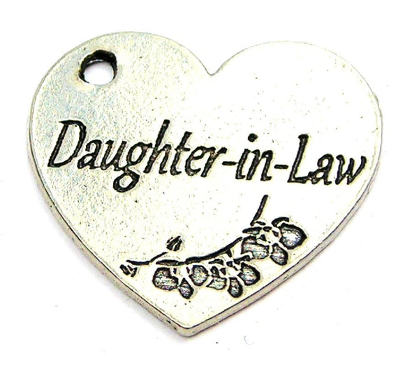 Daughter-In-Law Heart Genuine American Pewter Charm