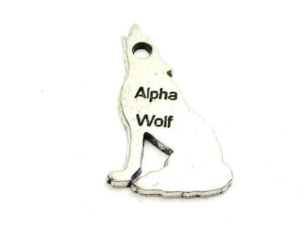 Alpha Wolf Genuine American Pewter Charm