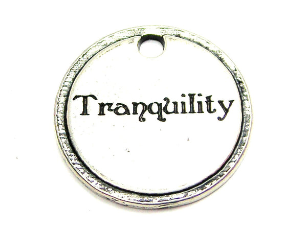 Tranquility Circle Genuine American Pewter Charm