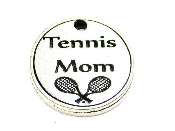 Tennis Mom Genuine American Pewter Charm