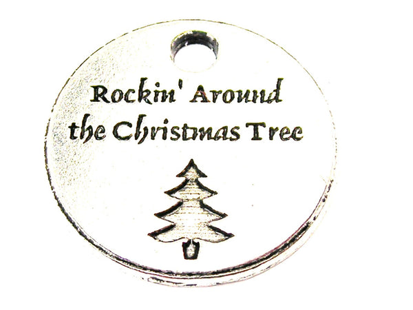 Rockin Around The Christmas Tree Genuine American Pewter Charm