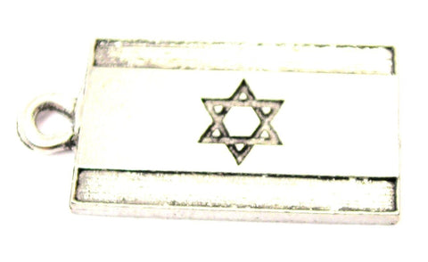 Israeli Flag Genuine American Pewter Charm