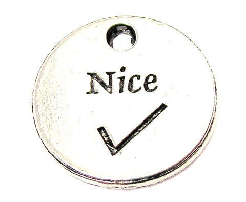 Nice Circle Genuine American Pewter Charm