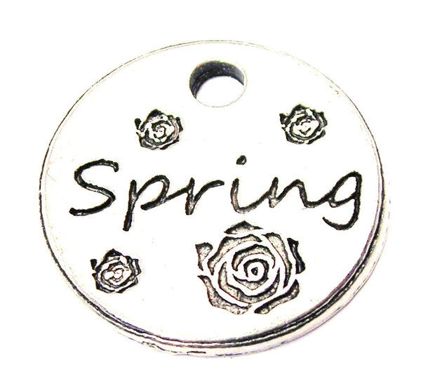 Spring Circle Genuine American Pewter Charm
