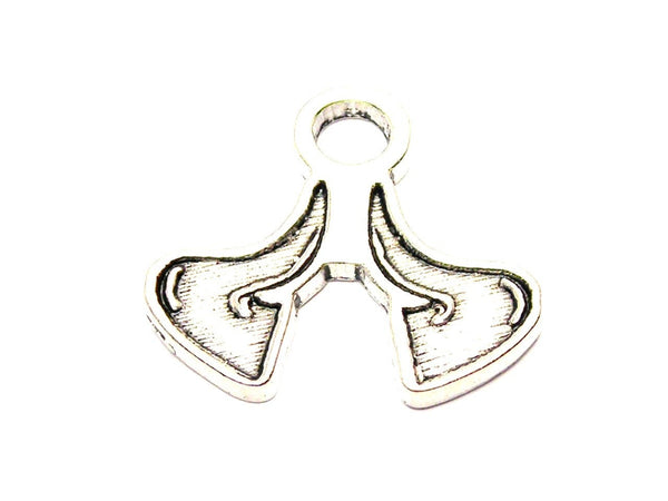 Mascot Horns Genuine American Pewter Charm