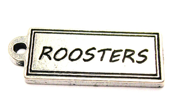 Roosters Tab Genuine American Pewter Charm