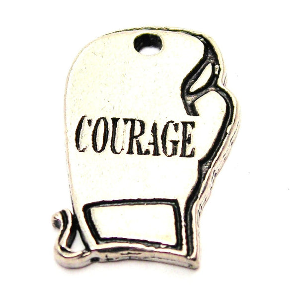 Courage Boxing Glove Genuine American Pewter Charm