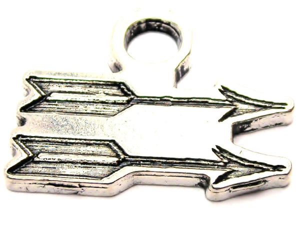Double Arrows Genuine American Pewter Charm