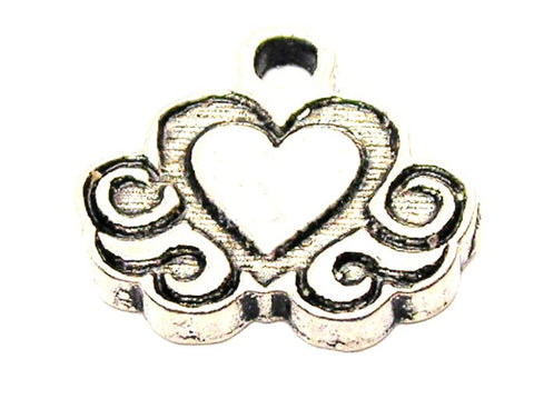 Valentine Heart Genuine American Pewter Charm