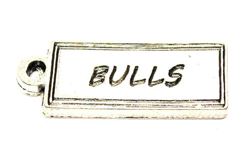 Bulls Tab Genuine American Pewter Charm