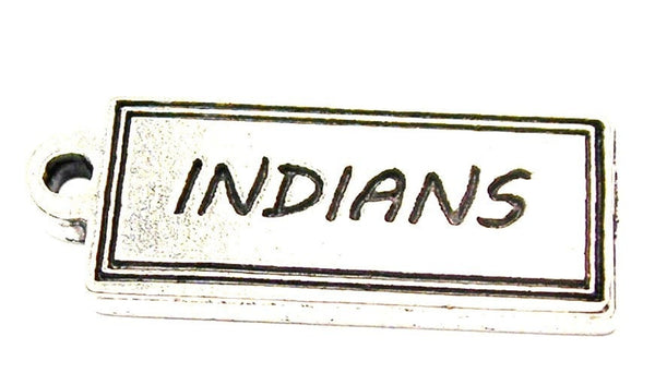 Indians Tab Genuine American Pewter Charm