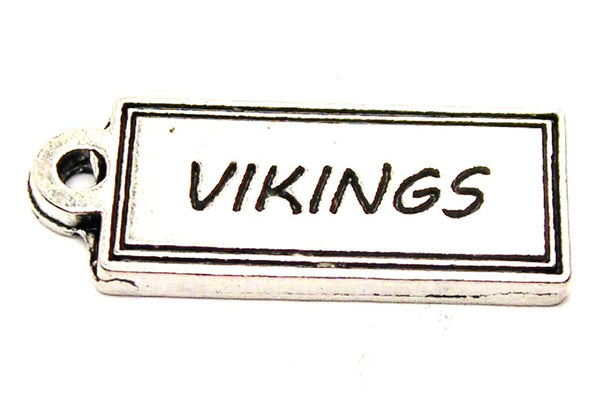 Vikings Tab Genuine American Pewter Charm