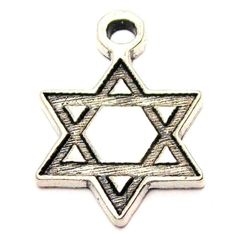 Engraved Star Of David Genuine American Pewter Charm