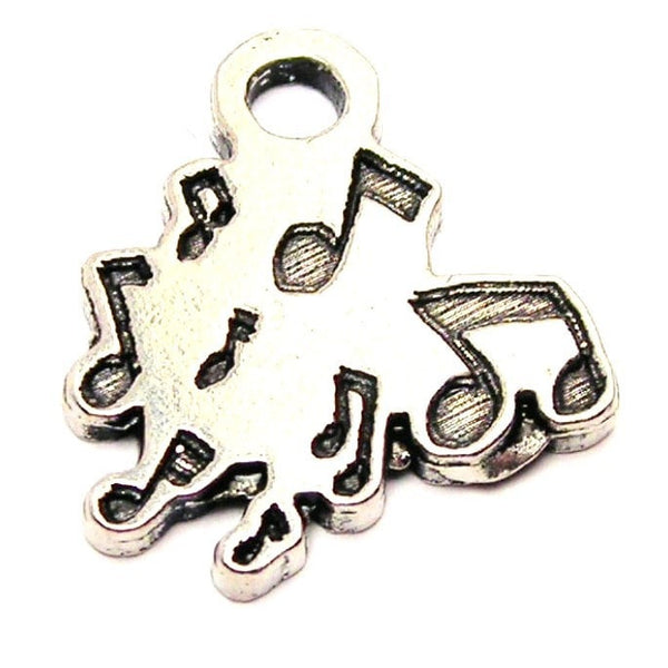 Many Music Notes Genuine American Pewter Charm