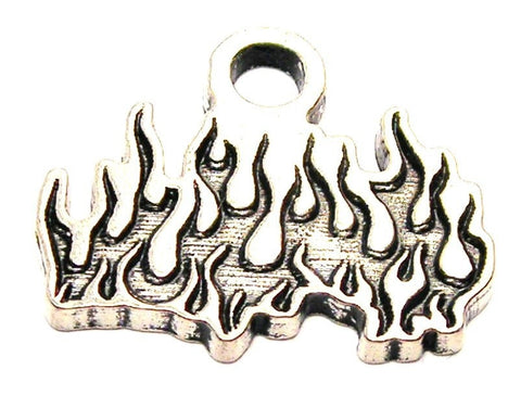 Hot Flames Genuine American Pewter Charm