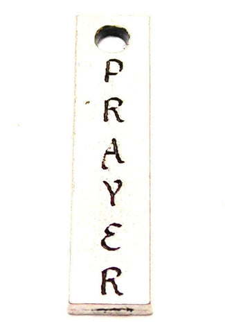 Prayer Long Tab Genuine American Pewter Charm