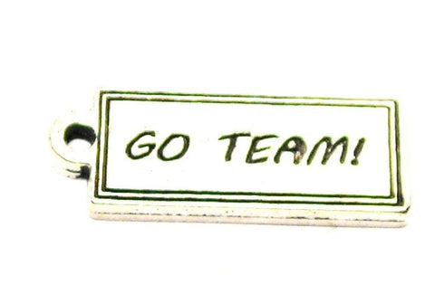 Go Team Tab Genuine American Pewter Charm