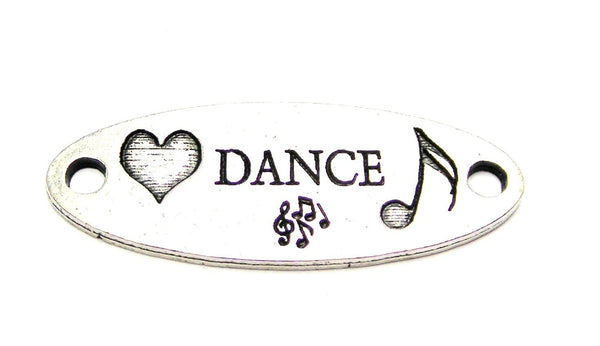 Love Dance - 2 Hole Connector Genuine American Pewter Charm