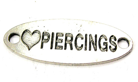 Love Piercings - 2 Hole Connector Genuine American Pewter Charm